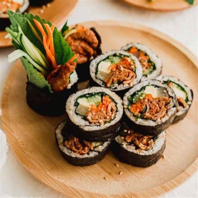  Gimbap: Un irresistible rollo coreano de sabores frescos y texturas crujientes