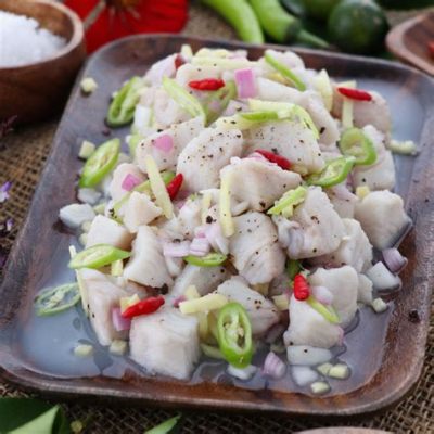 Kinilaw: Un festín crujiente de mariscos frescos marinados en vinagre y especias explosivas!